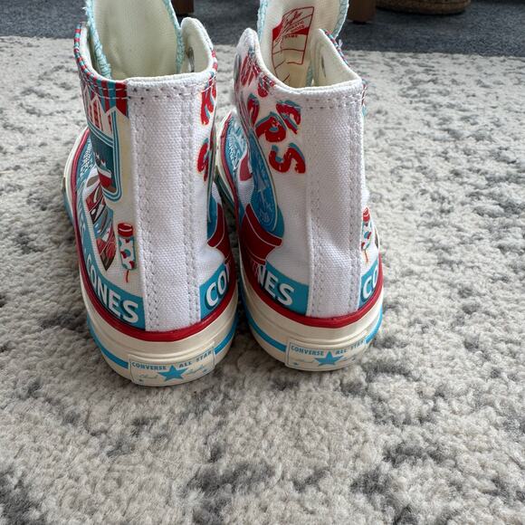 New Converse Chuck 70 Hi Frozen Treats Shoes Ice Cream Blue Red Youth 1Y - Picture 6 of 11